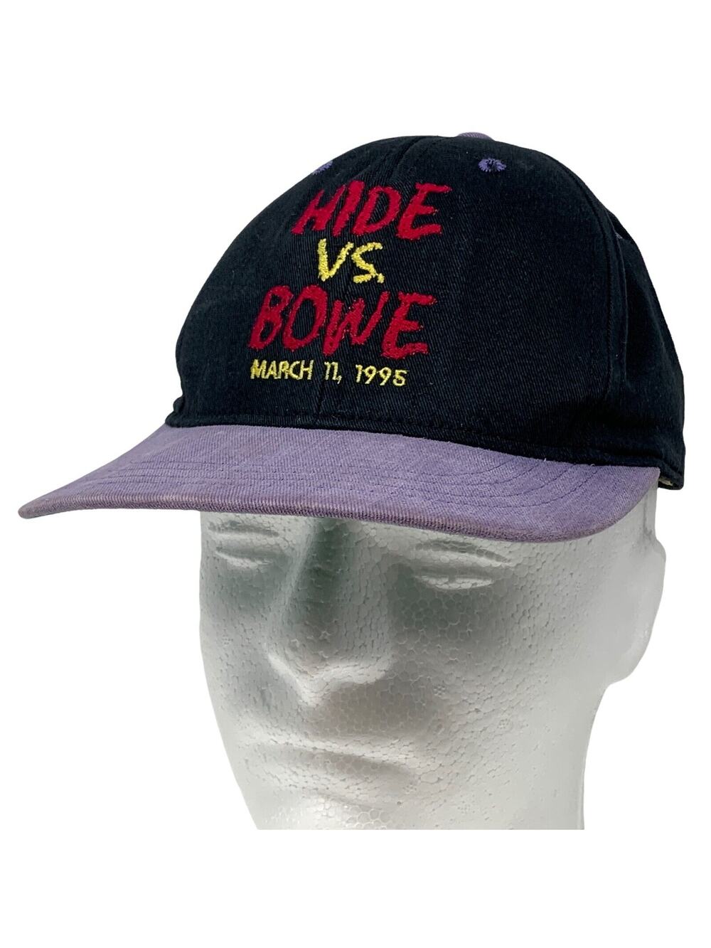 Vintage Riddick Bowe vs Herbie Hide Hat Cap 90s 1995 Boxing Las Vegas Snapback